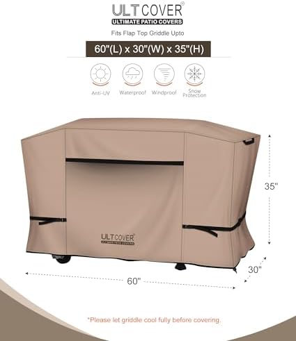 ULTCOVER 600D Outdoor Waterproof Griddle Cover, 28 inch - Image 2