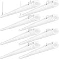 ANTLUX 8FT LED Shop Lights 110W [6-lamp T8 Fluorescent Equiv.], 12000LM, 5000K, Compact Commercial Grade 8 Foot LED Strip Lights for Warehouse Garage, Suspended and Flush Mount Ceiling Light, 8 Pack by AntLux