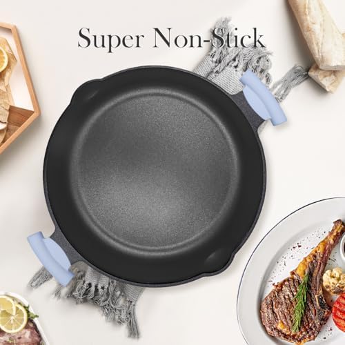 14 Inch Large Deep Frying Pan Skillet with Lid, Saute Pan Nonstick - Image 7