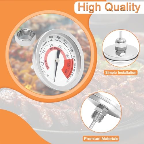 Thermometer Gauge for KitchenAid 720-0745 720-0954 Grill Parts Replacement - Image 3