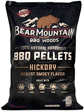 Bear Mountain FB14 Premium All Natural Low Moisture Hardwood Smoky Hickory BBQ Smoker Pellets for Outdoor Grilling, 40 Pound Bag (2 Pack) - Image 2