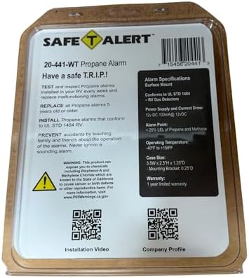 Safe T Alert 20 Series Mini LP Gas Alarm - Propane Alarm - Surface Mount, White - 20-441-P-WT - Image 3