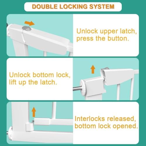 Fairy Baby 22.8"-25.5" Narrow Baby Gate for Small Stair Doorways No Drill - Image 3