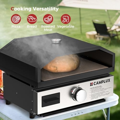 CAMPLUX Pizza Oven for Grill with Carry Bag, 14.8" × 13" Cordierite Stone - Image 5