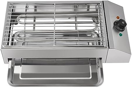 LOYALHEARTDY Commercial Electric Grill Griddle, Electric Indoor Grill BBQ Grill with Temperature Control, Removable Grill and Griddle Plates, Stainless Steel Flat Hotplate Smokeless Grill - Image 4