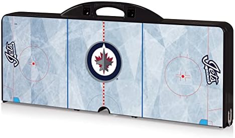 PICNIC TIME NHL Utah Hockey Club Folding Picnic Table with 4 Seats, Camping Table, Outdoor Table with Umbrella Hole, (Black) - Image 5