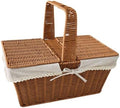 Imitation Rattan Picnic Basket Picnic Hamper Woven Storage Basket Fruit Basket for Bread Fishing Garden BBQ Outdoor Camping- Style B by Unknown