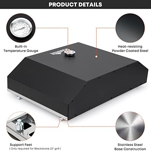 Stanbroil Pizza Oven Attachment for Blackstone 22 & 28 Inch Griddles - Image 3