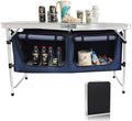 Camp Field Camping Folding Aluminum Table with Adjustable Legs for Outdoor Travel Beach, Backyards, BBQ, Party and Picnic Foldable Table by CampField