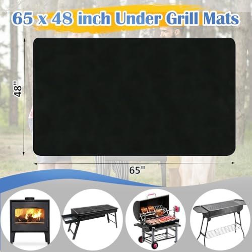 Ogrmar 65 x 48 Inch Under Grill Mats for Outdoor Grill Deck Protector - Image 2