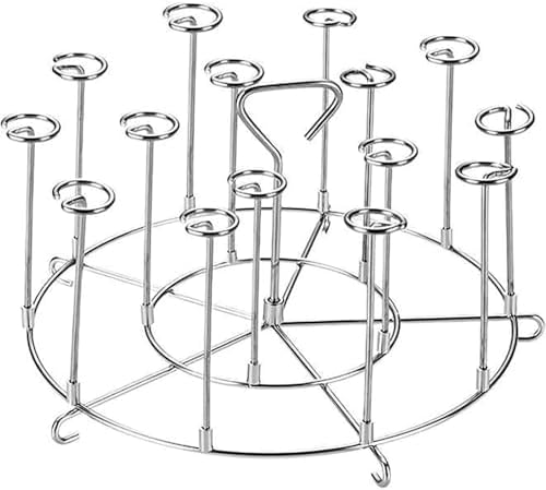 304 Stainless Steel Air Fryer Skewer Stand Dishwasher Safe Vertical Skewer Air Fryer Accessories for BBQ Grill Kabobs Chicken Meat Seafood (15 Short Skewers) by ANQIA