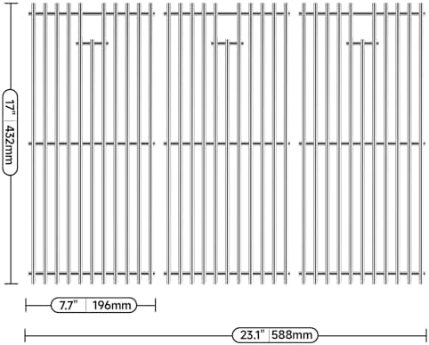3pcs Stainless Steel Cooking Grates for Charbroil, 17" x 23.1'' - Image 2