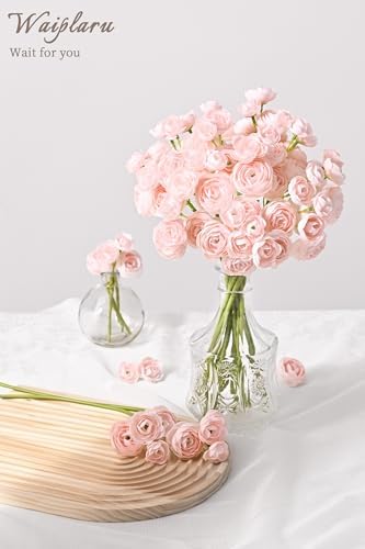 Fake Flowers Faux Flower Artificial Ranunculus Flowers Pink Peonies - Image 4