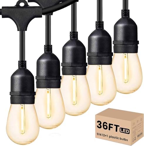 Svater Outdoor String Lights LED 36 FT S14 Commercial Grade Waterproof ETL by Svater