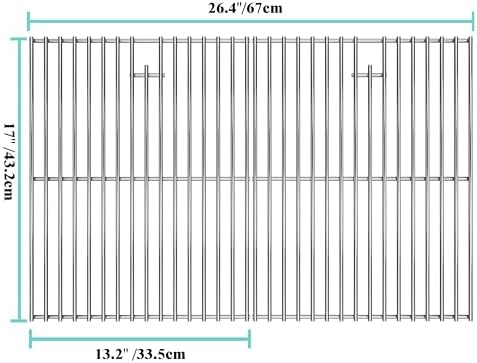 2pcs Stainless Steel Cooking Grates for Nexgrill, 17'' x 26.4'' - Image 2