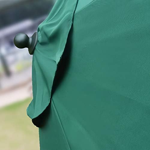 Sunnyglade 7.5' Patio Umbrella Outdoor Table Umbrella Tilt Crank Dark Green - Image 6