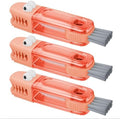 3 in 1 Cup Lid Gap Cleaning Brush Set, Multifunctional Bottle Cleaning Brush, Silicone Cup Lid Gap Cleaner, Home Kitchen Crevice Cleaning Tools (Red) by Nodirz