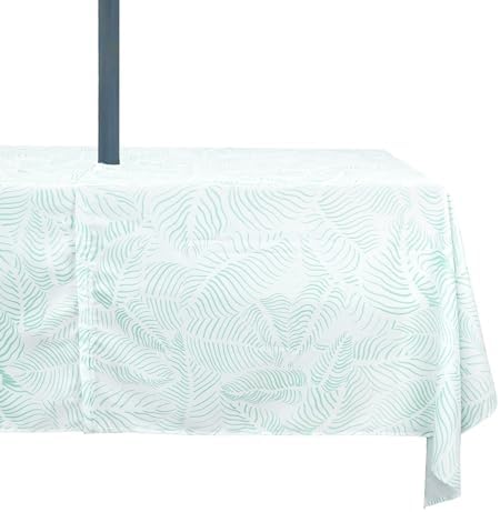 Outdoor Tablecloth with Umbrella Hole Umbrella Tablecloth Patio Tablecloths with Zipper for Courtyards, Terraces, and Beaches 60 x 84 in by Rodvnyh