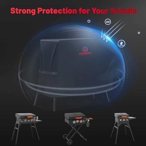 Comnova Griddle Cover for Blackstone 22 Inch 17 Inch Griddle with Hood and Stand - 600D Flat Top Grill Cover for Blackstone 22" 17" Griddle on Stand and 22" Adventure Ready, Heavy Duty & Waterproof - Image 4