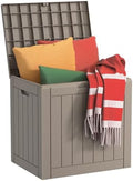 30 Gallon Waterproof Resin Deck Box, UV Resistant Outdoor Storage for Garden, Patio, Porch, Delivery（Grey，30 Gallon） by KFY