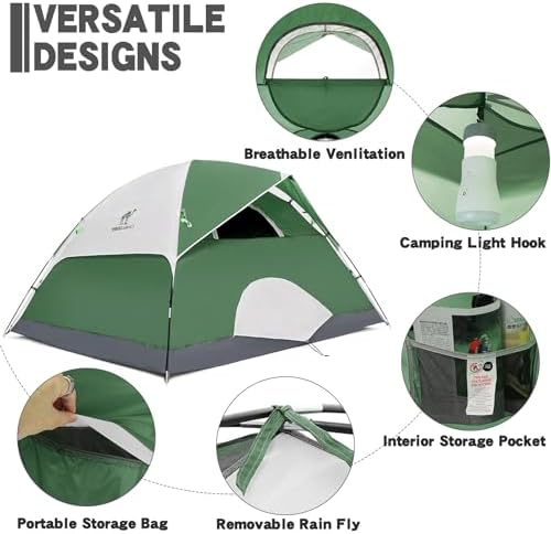 CAMEL CROWN Tents for Camping 2/3/4/5 Person Camping Dome Tent, Waterproof,Spacious, Lightweight Portable Backpacking Tent for Outdoor Camping/Hiking - Image 3