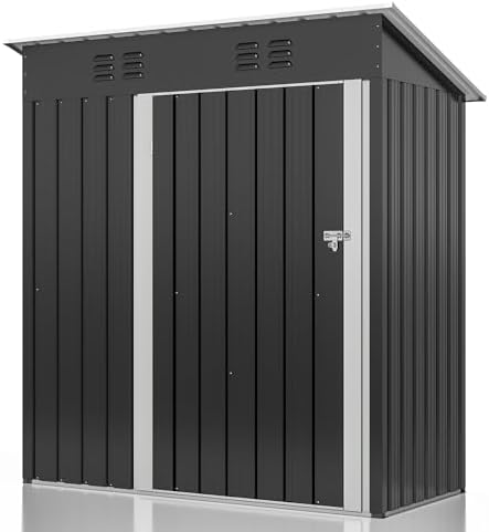 AirWire 5x3 FT Outdoor Storage Shed Grey - Image 7