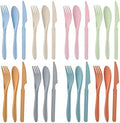 Zoyiancy 8 Sets Wheat Straw Cutlery Set, Reusable Flatware Utensils Set by ZoyiancyLifeButler