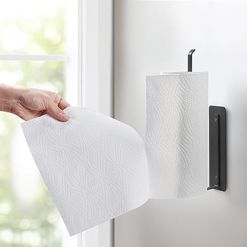 EASTTOWEST Magnetic Paper Towel Holder,Black Towel Bar Rack for Refrigerator BBQ Grills Griddles Toolbox RVs Tailgates,Heavy Duty Strong Magnet Backing,12”(L) x 3”(H),Fit All US Paper Roll - Image 3