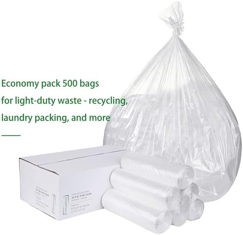 TYPLASTICS 33 Gallon Clear Trash Can Liners 33" x 40" - Image 4