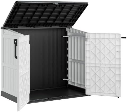 LHBcraft Outdoor Storage Cabinet 36 Cu Ft with Lockable Doors, Portable Horizontal Storage Shed, Resin Outdoor Storage Box Waterproof for Patio-Easy to Assemble by LHBcraft-US