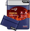 DocSafe Fireproof Document Bag (5200℉) with Fireproof Organizer Travel Case,Heat Insulated Fire＆Water Resistant 8 Layers Safe Money Bag Storage for Important Documents,Cash,Power Bank,Valuables,Blue by DocSafe