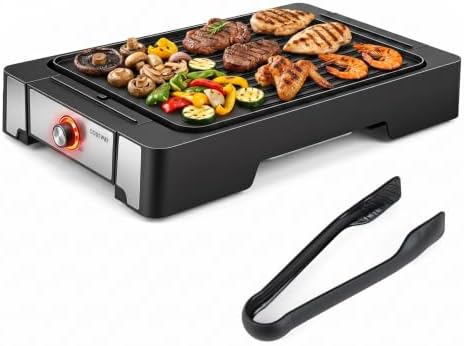COSTWAY 2-in-1 Electric Grill Griddle, 21" Nonstick Teppanyaki Grill, 2300W by COSTWAY