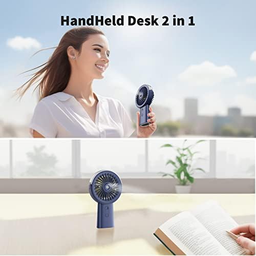 Otlonpe Handheld Misting Fan Portable, Small Personal Hand Held Rechargeable Mist Fan Water Spray, 4000mAh Battery Operated Hand Mister Fans 3-Speed, 4-15 Hrs Runtime for Travel Home Office Outdoor - Image 5