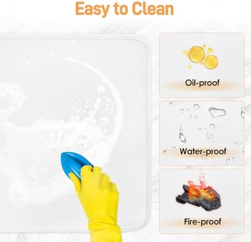 Heat Resistant Mats for Air Fryer on Countertop, 18 x 15in, White - Image 4