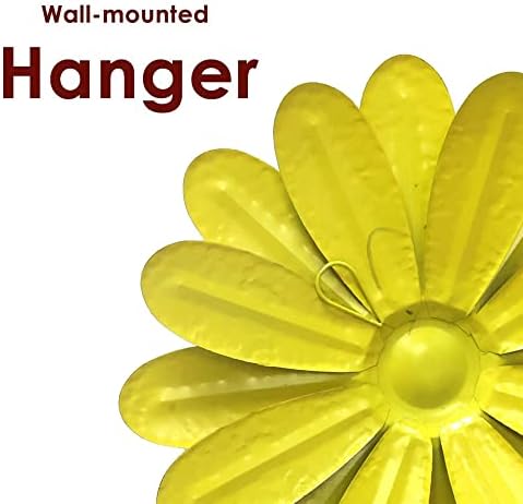 YEAHOME 10'' Sunflower Wall Decor, Metal Flower Wall Art Decorations, Sunflower Spring Yard Garden Decor Hanging for Kitchen, Bathroom, Handmade Gift for Indoor or Outdoor, Set of 2 Wall Sculptures - Image 6