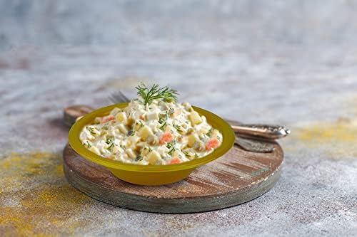 DecorRack 24 Gold Plastic Bowls, 7 in Disposable 12 oz Bowl - Image 3