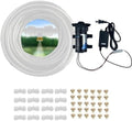 Misting Cooling System with Brass Fog Nozzles & Pump, Outdoor Misters Micro Spray Misting Drip Kit Micro Drip Irrigation Kit for Patio Garden Greenhouse,Trampoline for Waterpark ( Size : 22M(72.1ft)-3 by Unknown