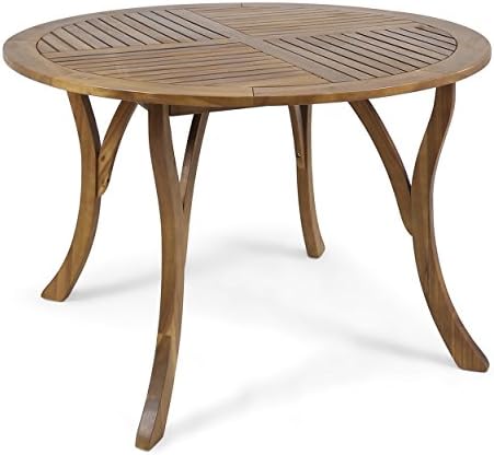 Christopher Knight Home Adn Outdoor 47" Round Acacia Wood Dining Table, Teak by ChristopherKnightHome