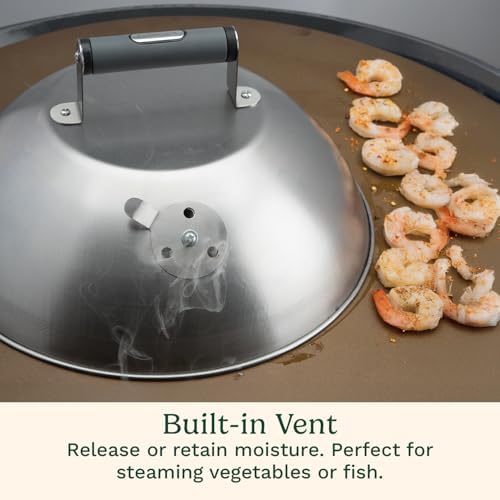 Cuisinart 12.25" Melting Dome with Bonus Wire Rack, Stainless Steel Grill Dome with Vent for Steaming, Smoking & Melting Cheese, Ideal for BBQ, Griddles, and Outdoor Cooking - Image 3