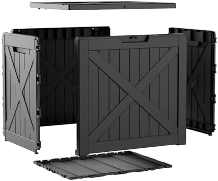 ROJIK 34 Gal Deck Box Waterproof,Black - Image 7