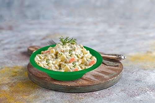 DecorRack 24 Small Plastic Bowls, 7 inch Disposable 12 oz Serving Bowl, Fruit Snack, Popcorn, Soup, and Salad, Kids Birthday and Holiday Party Supplies, Green (Pack of 24) - Image 2