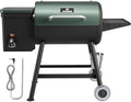 Electric Pellet Grill 456 SQ.IN Cook Area Pellet Smoker with Auto Feed & PID Controller 500°F Max Temperature 8 in 1 BBQ Grill with Meat Probe & Side Table with Hooks Perfect for Outdoor BBQ by DAMNISS