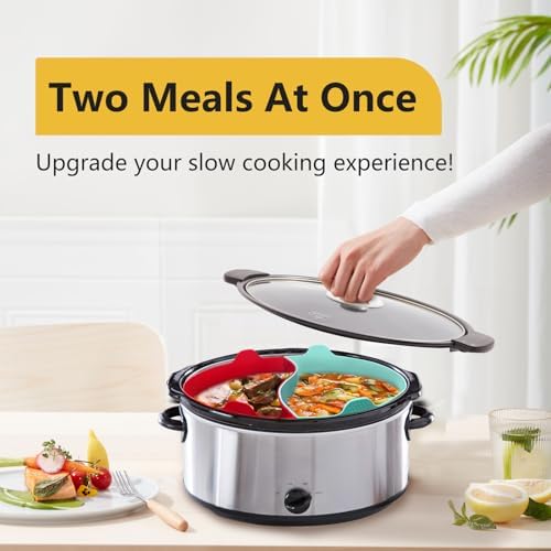 Magikichen Silicone Crock pot Liners,Slow Cooker Liners,8 Quart Oval Reusable Crock pot Divider Insert,BPA-Free, Dishwasher Safe - Image 4