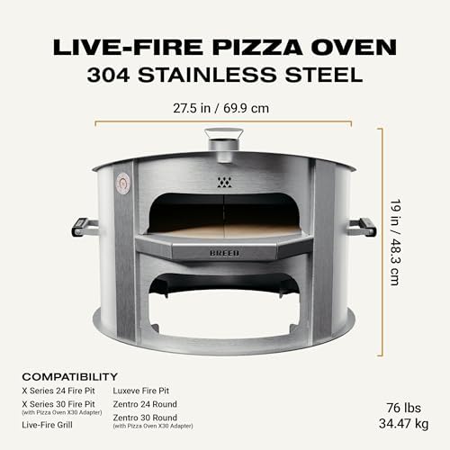 Breeo Live-Fire Pizza Oven - Stainless Steel, 27.5 in, Made in USA - Image 2