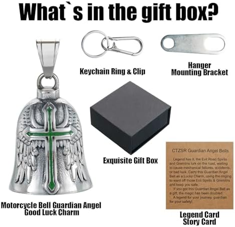 Motorcycle Bell Guardian Angel Gremlin Lucky Charm Gift For Riders - Image 6
