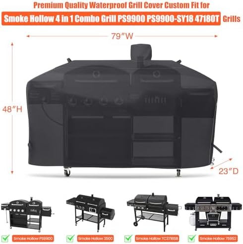 QuliMetal GC7000 Grill Cover for Smoke Hollow 4 in 1 Combo Grill PS9900 - Image 2