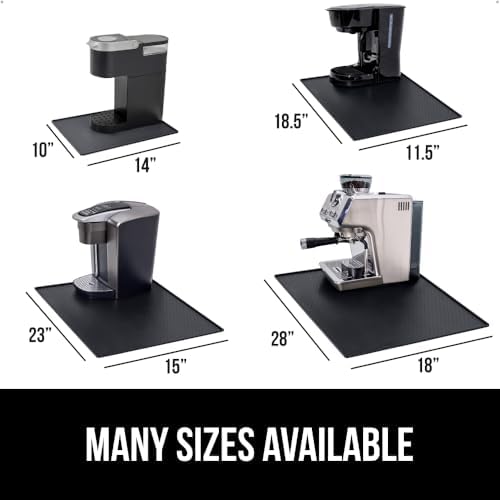 GORILLA GRIP Silicone Coffee Mat, Espresso Bar Essentials, 11.5x18.5 Black - Image 5