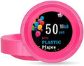 WELLIFE Hot Pink Plastic Plates 10 Inch 50 Count by WELLIFE