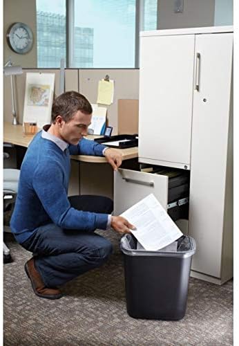 Rubbermaid Commercial Products Wastebasket, Black, 7-Gallon, 4 Pack - Image 6