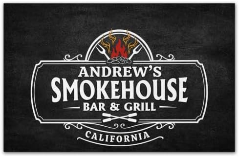 Custom XL Under The Grill Mat, Personalized Name BBQ Floor Mat (D1) - Image 5